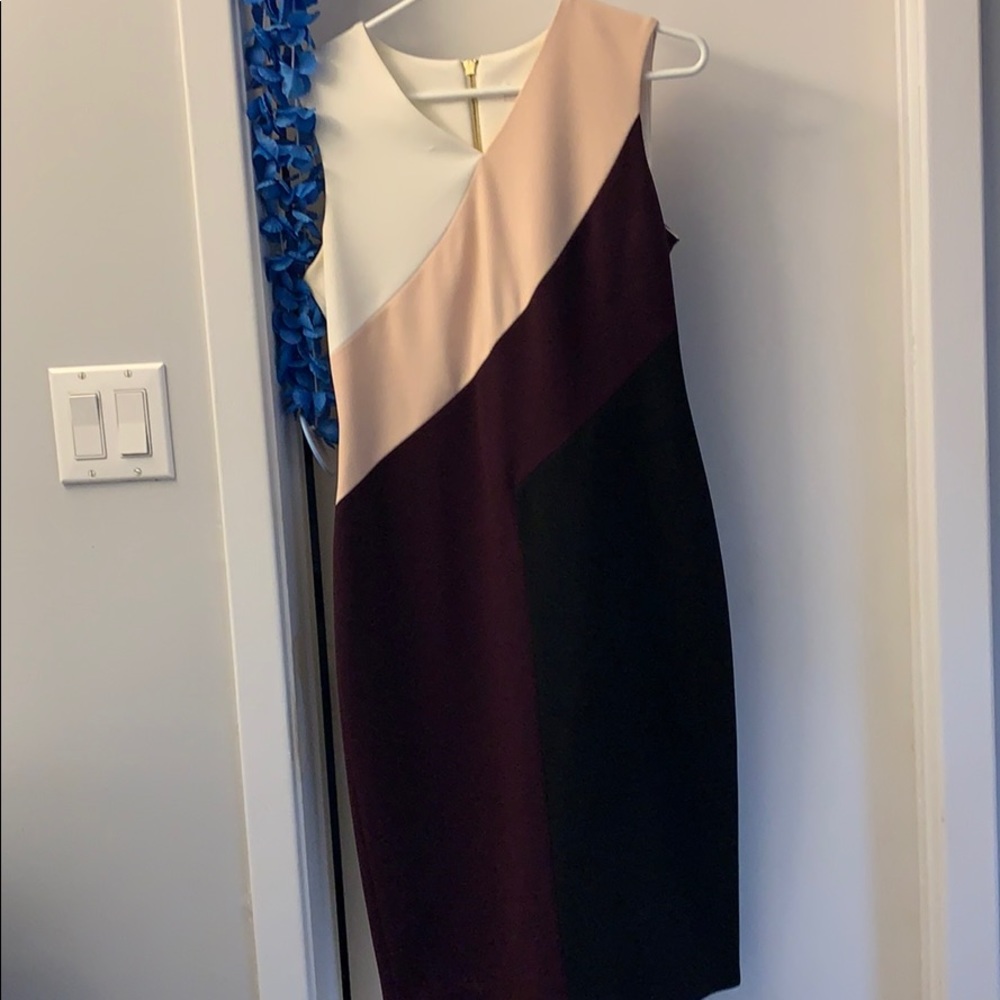 Calvin Klein colour block dress